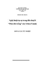 Nghệ thuật tự sự trong tiểu thuyết “pháo đài trắng” của orhan pamuk..
