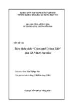 Biên dịch sách  cities and urban life  của gs. vince parrillo    