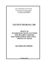 Design of  english electronic lectures for teaching chapter electromagnetic induction, physics 11th grade.