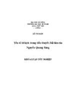 Yếu tố bi kịch trong tiểu thuyết đất lửa của nguyễn quang sáng.