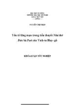 Yếu tố lãng mạn trong tiểu thuyết nhà thờ đức bà pari của vích to huy  gô.