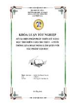 Biện pháp phát triển kĩ năng đọc thơ diễn cảm cho trẻ 5 – 6 tuổi thông qua hoạt động làm quen với tác phẩm văn học