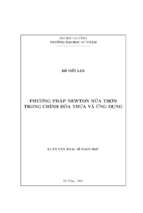 Phương pháp newton nửa trơn trong chỉnh hóa thưa và ứng dụng.
