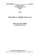 Trường điện từ   sóng điện từ trong y học.