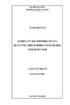 Nghiên cứu đặc điểm phân bố của bộ cá vược (perciformes) ở sông bà rén, tỉnh quảng nam.