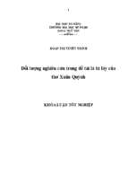 đối tượng nghiên cứu trong đề tài là từ láy của thơ xuân quỳnh.