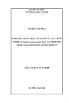 đánh giá tính đa dạng di truyền của các chủng vi khuẩn ralstonia solanacearum smith gây bệnh héo xanh tại đà nẵng bằng chỉ thị phân tử