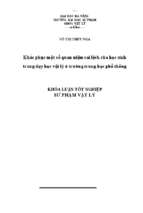 Khắc phục một số quan niệm sai lệch của học sinh trong dạy học vật lý ở trường trung học phổ thông.
