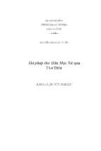 Thi pháp thơ hàn mạc tử qua thơ điên.