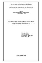 Vấn đề giáo dục nhân cách con người trong tư tưởng triết học khổng tử   