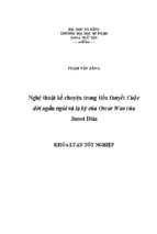 Nghệ thuật kể chuyện trong tiểu thuyết cuộc đời ngắn ngủi và lạ kỳ của oscar wao của junot diáz.