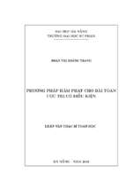 Phương pháp hàm phạt cho bài toán cực trị có điều kiện.