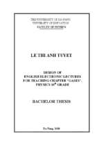 Design of english electronic lectures for teaching chapter “gases”, physics 10th grade