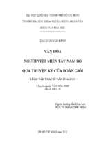 Văn hóa người việt miền tây nam bộ qua truyện ký của đoàn giỏi    