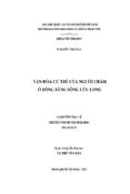 Văn hóa cư trú của người chăm ở đồng bằng sông cửu long    luận văn thạc sỹ  60.31.70 