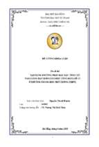 Vận dụng phương pháp dạy học tích cực vào giảng dạy môn giáo dục công dân lớp 12 ở trường trung học phổ thông (thpt)