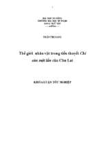 Thế giới nhân vật trong tiểu thuyết chỉ còn một lần của chu lai.