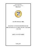 Xây dựng và sử dụng hệ thống bài tập tiếp cận năng lực của pisa chương “chất khí” – vật lí 10