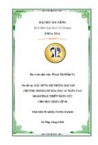 Xây dựng hệ thống bài tập chương nhóm oxi hóa học 10 nâng cao nhằm phát triển năng lực cho học sinh lớp 10