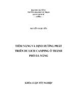 Tiềm năng và định hướng phát triển du lịch camping ở thành phố đà nẵng.