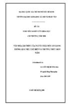 Văn hóa ẩm thực của người châu đốc  an giang thông qua việc chế biến và thưởng thức món mắm   