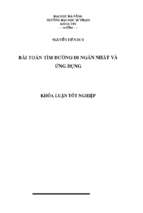 Bài toán tìm đường đi ngắn nhất và ứng dụng