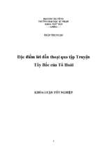 đặc điểm lời dẫn thoại qua tập truyện tây bắc của tô hoài.