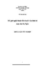 Thế giới nghệ thuật tiểu thuyết gia đình bé mọn của dạ ngân.