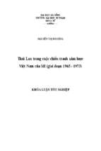 Thái lan trong cuộc chiến tranh xâm lược việt nam của mĩ (giai đoạn 1965   1973).