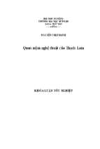 Quan niệm nghệ thuật của thạch lam.