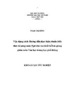 Vận dụng sách hướng dẫn thực hiện chuẩn kiến thức kĩ năng môn ngữ văn vào thiết kế bài giảng phân môn văn học trung học phổ thông.