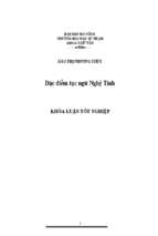 đặc điểm tục ngữ nghệ tĩnh.