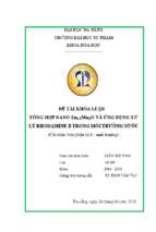 Tổng hợp nano  zn1 xmnxo và ứng dụng xử lý rhodamine b trong môi trường nước