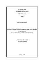 Nghiên cứu dịch chiết acid hydroxycitric từ vỏ quả bứa lộc hà – hà tĩnh để tạo muối kép kali kẽm hydroxycitrat