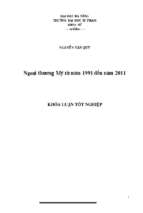 Ngoại thương mỹ từ năm 1991 đến năm 2011.