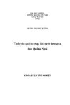 Tình yêu quê hương, đất nước trong ca dao quảng ngãi.