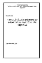 Tang lễ của tín đồ đạo cao đài ở thành phố vũng tàu hiện nay