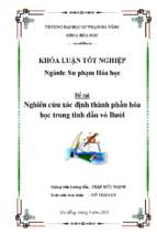 Nghiên cứu xác định thành phần hóa học trong tinh dầu vỏ bưởi.