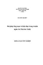 Bút pháp lãng mạn và hiện thực trong truyện ngắn của macxim gorky.
