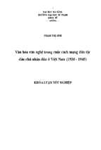 Văn hóa văn nghệ trong cuộc cách mạng dân tộc dân chủ nhân dân ở việt nam (1930   1945).