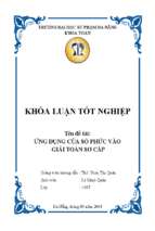 ứng dụng của số phức vào giải toán sơ cấp