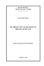 đặc điểm từ ngữ các bài phóng sự trên báo quảng nam