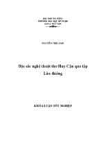 đặc sắc nghệ thuật thơ huy cận qua tập lửa thiêng..