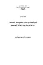 Tính chất phong kiến quân sự của đế quốc nhật cuối thế kỷ xix đầu thế kỷ xx