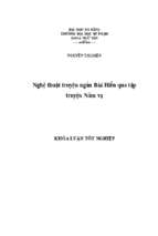 Nghệ thuật truyện ngắn bùi hiển qua tập truyện nằm vạ.