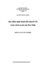 đặc điểm nghệ thuật tiểu thuyết nỗi buồn chiến tranh của bảo ninh.