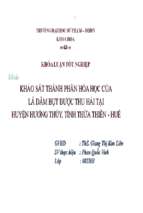 Khảo sát thành phần hóa học của lá dâm bụt được thu hái tại huyện hương thủy, tỉnh thừa thiên  huế.