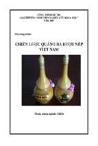 Chiến lược quảng bá rượu nếp việt nam