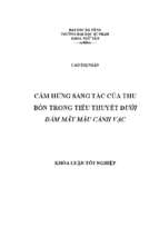 Cảm hứng sáng tác của thu bồn trong tiểu thuyết dưới đám mây màu cánh vạc.