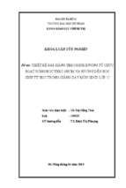Thiết kế bài giảng theo định hướng tổ chức hoạt động học theo nhóm và hướng dẫn học sinh tự học trong giảng dạy môn giáo dục công dân lớp 12